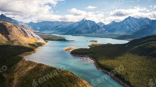 Preview: Turquoise lake in Canadian rockies at Assiniboine provincial park