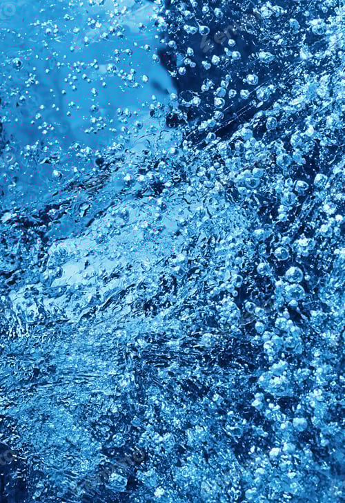 Preview: Abstract Close-Up of Bubbles in Blue Water
