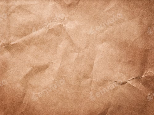 Preview: Old crumpled paper sheet or parchment texture background. Element for design. Top view
