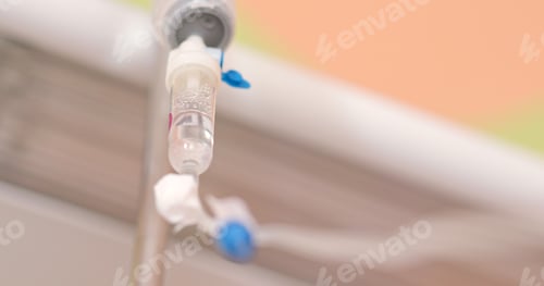Preview: Infusion Saline drip to the patient in hospital