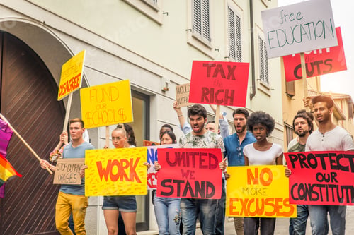 Preview: Activists demonstrating against social issues