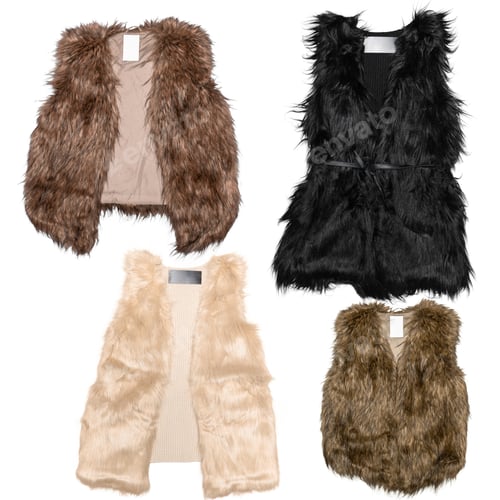 Preview: Collection of Stylish Faux Fur Vests for Fashion