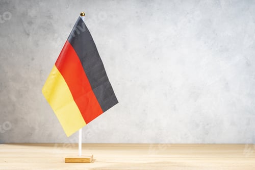 Preview: Germany table flag on white textured wall