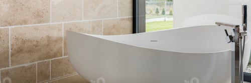 Preview: Beige glaze in simple bathroom
