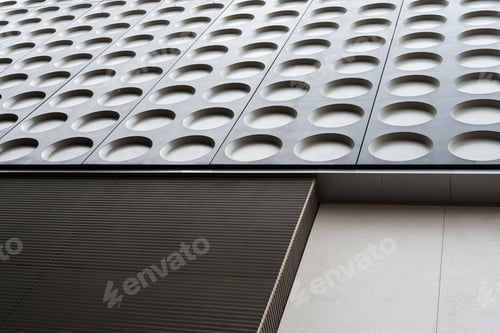 Preview: Black and white doted modern architecture abstract