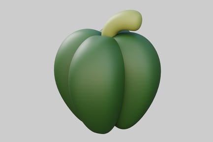 Preview: Green bell pepper vegetable form