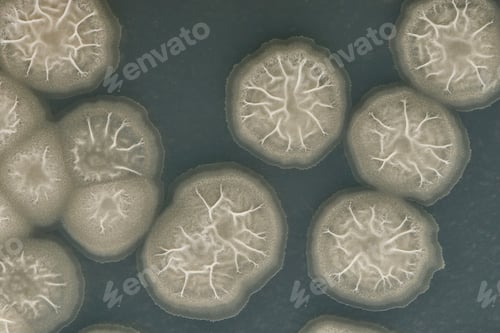 Preview: Bacterial colonies grown on agar plate (Bacillus subtilis)
