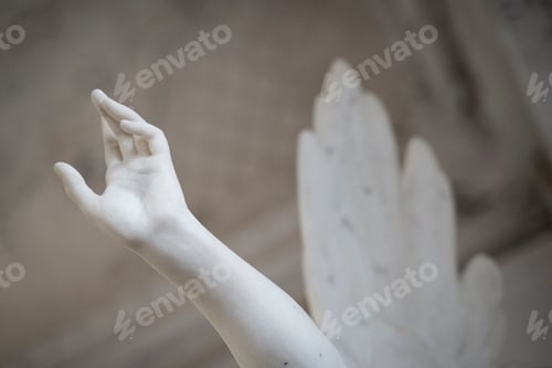 Preview: marble statue white hand reaching out