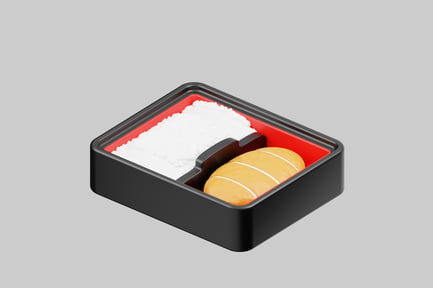 Preview: Bento box with rice and tamago