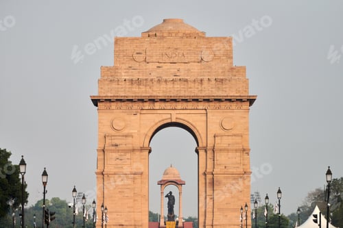 Preview: India Gate landmark war memorial in New Delhi near Kartavya path, All India War Memorial