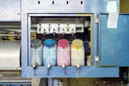 Preview: Cartridges tank multi color slot in back printer