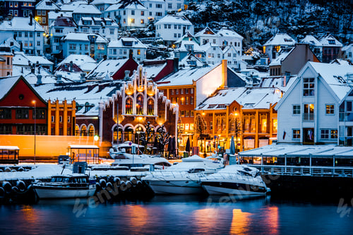 Preview: Yachts moored in harbour of Bergan, Norway