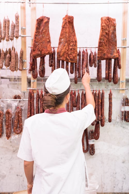 Preview: Pretty Butchery Woman working.