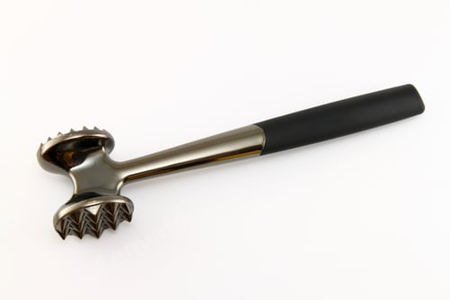 Preview: Black kitchen meat hammer isolated on white background