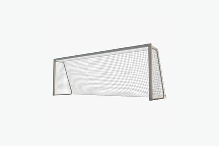 Preview: Rectangular metal soccer goal with grid pattern