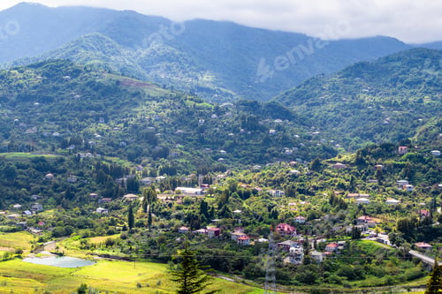 Preview: above view of Erge village near Batumi city