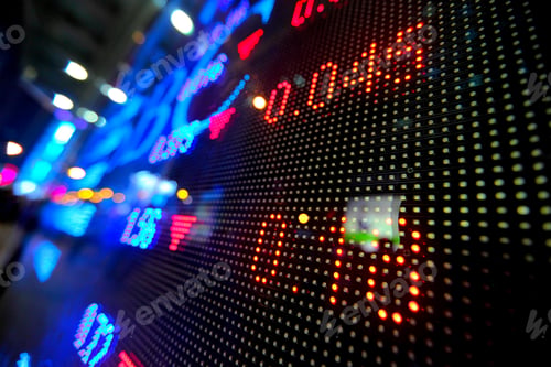 Preview: stock market price display abstract