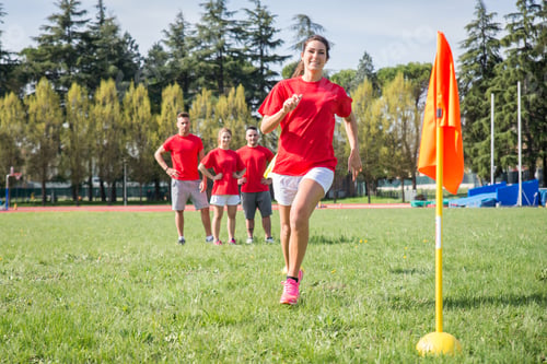 Preview: Football players training in soccer field