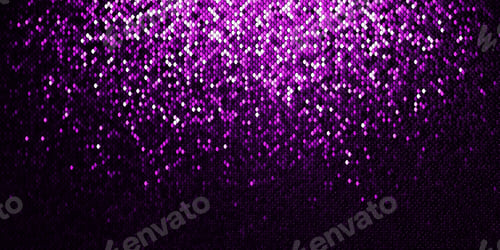 Preview: Shimmering purple sequins in gradient pattern on black background