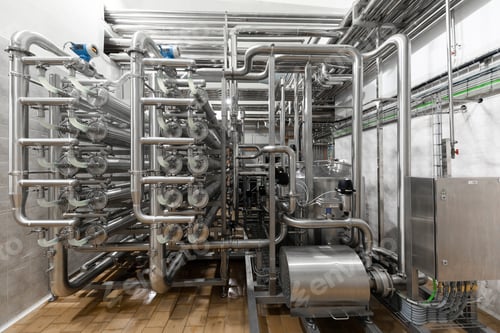 Preview: System of chrome-plated pipes at the food industry plant