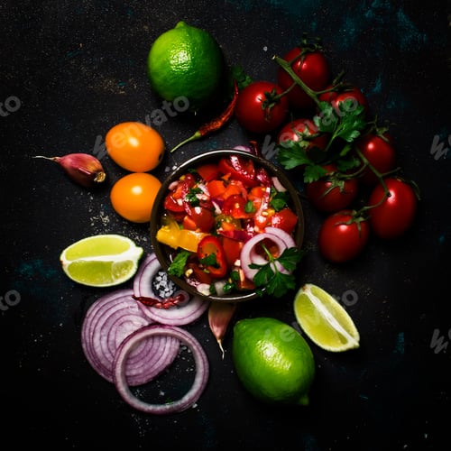 Preview: Salsa Sauce, Tomatoes, Red Onion and Lime