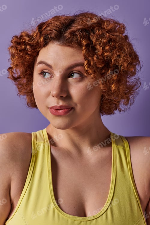 Preview: Sunshine Spiral: A Red-Haired Woman in a Yellow Tank Top