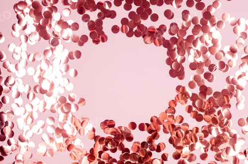 Preview: Abstract background with Rose gold glitter on pink background.