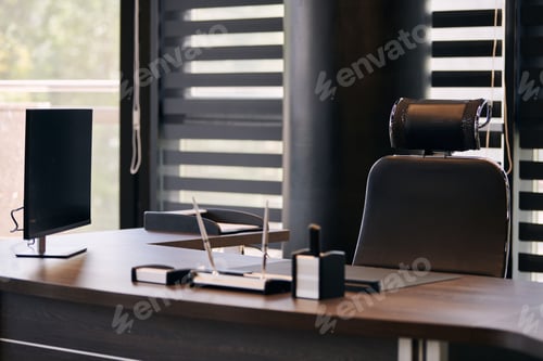 Preview: Business office workplace. Work place for chief, boss or other employees
