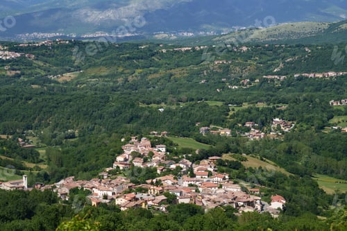 Preview: Summer landscape along the road Provinciale Amiternina, Abruzzo, Italy