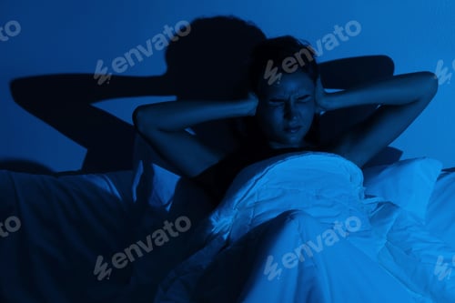 Preview: Woman with insomnia because of loud noises