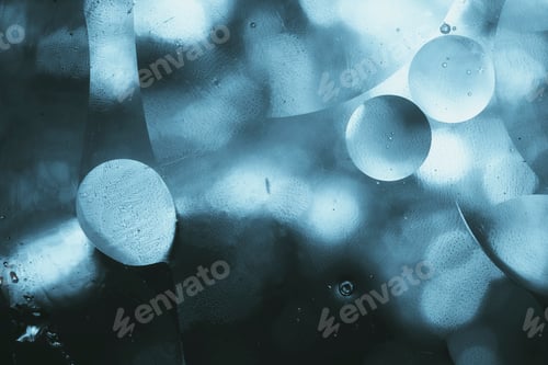 Preview: cold ice and water, abstract blue background