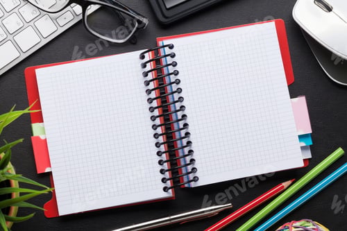 Preview: Office desk with computer and supplies