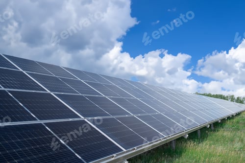 Preview: Solar panel, photovoltaic, alternative electricity source - concept of sustainable resources