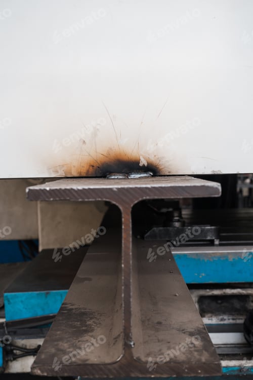 Preview: Vertical shot of welded metal