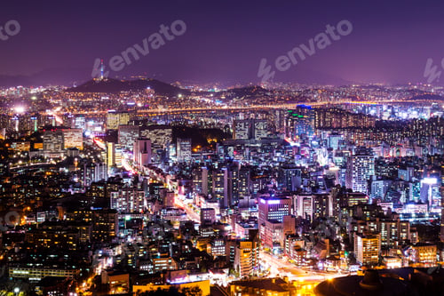 Preview: Cityscape of seoul at night