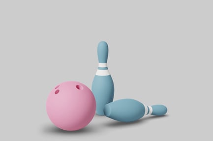Preview: Bowling ball and pins.