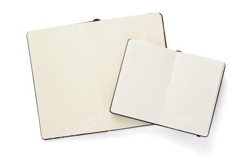 Preview: notebook isolated at white background