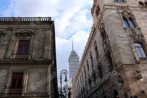 Preview: Building exterior. Business. Downtown. Tower. Financial district, urban, city, Mexico City.