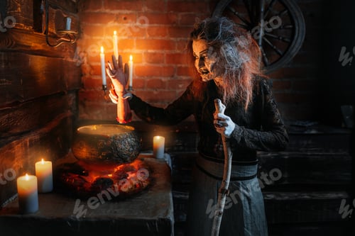 Preview: Witch reads spell over pot with human body parts