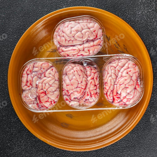 Preview: pork brains raw edible offal meat fresh food tasty fresh healthy eating cooking appetizer meal food