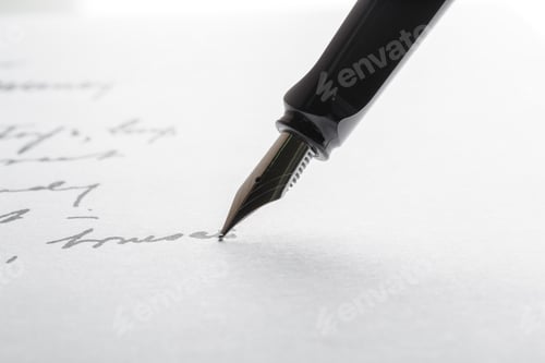 Preview: Fountain Pen on Written Page