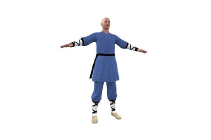 Preview: Man in traditional chinese attire with outstretched arms