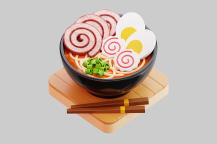 Preview: Stylized 3D Japanese Ramen Bowl