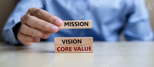 Preview: Mission, Vision and Core Value blocks