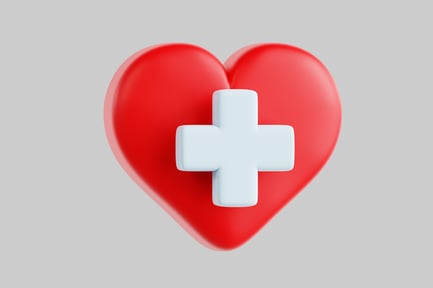 Preview: Red heart with white cross