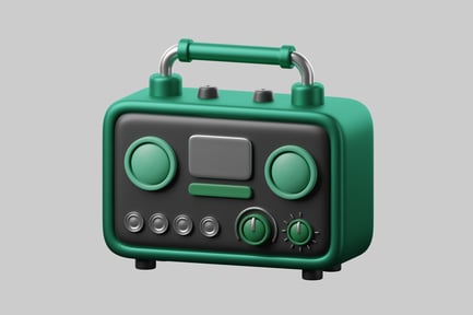Preview: Green radio with black accents
