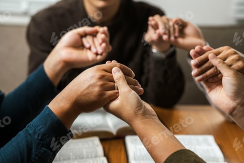 Preview: A group of young Christians working together to pray and seek blessings from God