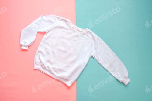 Preview: Place it - Template blank flat white sweater for mock up