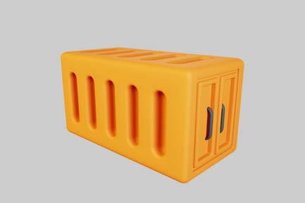Preview: Bright yellow shipping container cargo