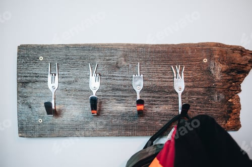 Preview: Creative Fork Hooks on Weathered Wood